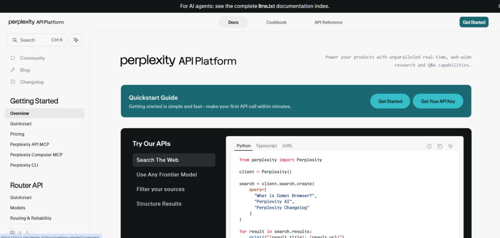perplexity api